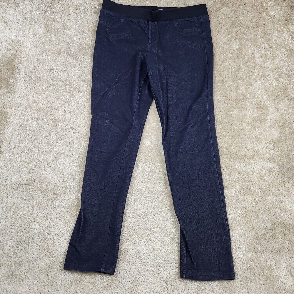 Forever 21 Women's Stretch Blue Leggings Pockets Size L A995